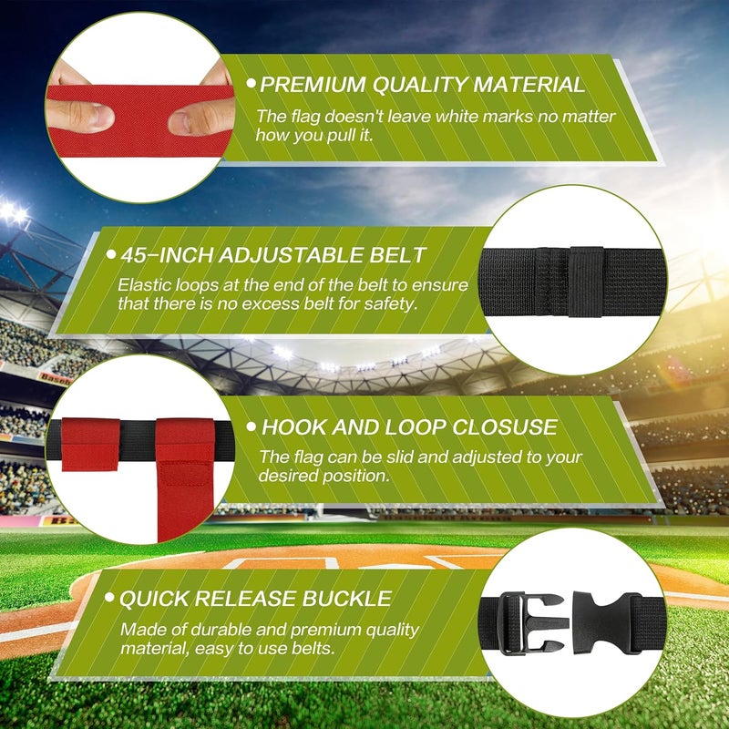 Uikro Flag Football Belts, 14 Player Flag Football Set with 42 Flags for Adults Youth Kids, Sports Training Competition - Image 3